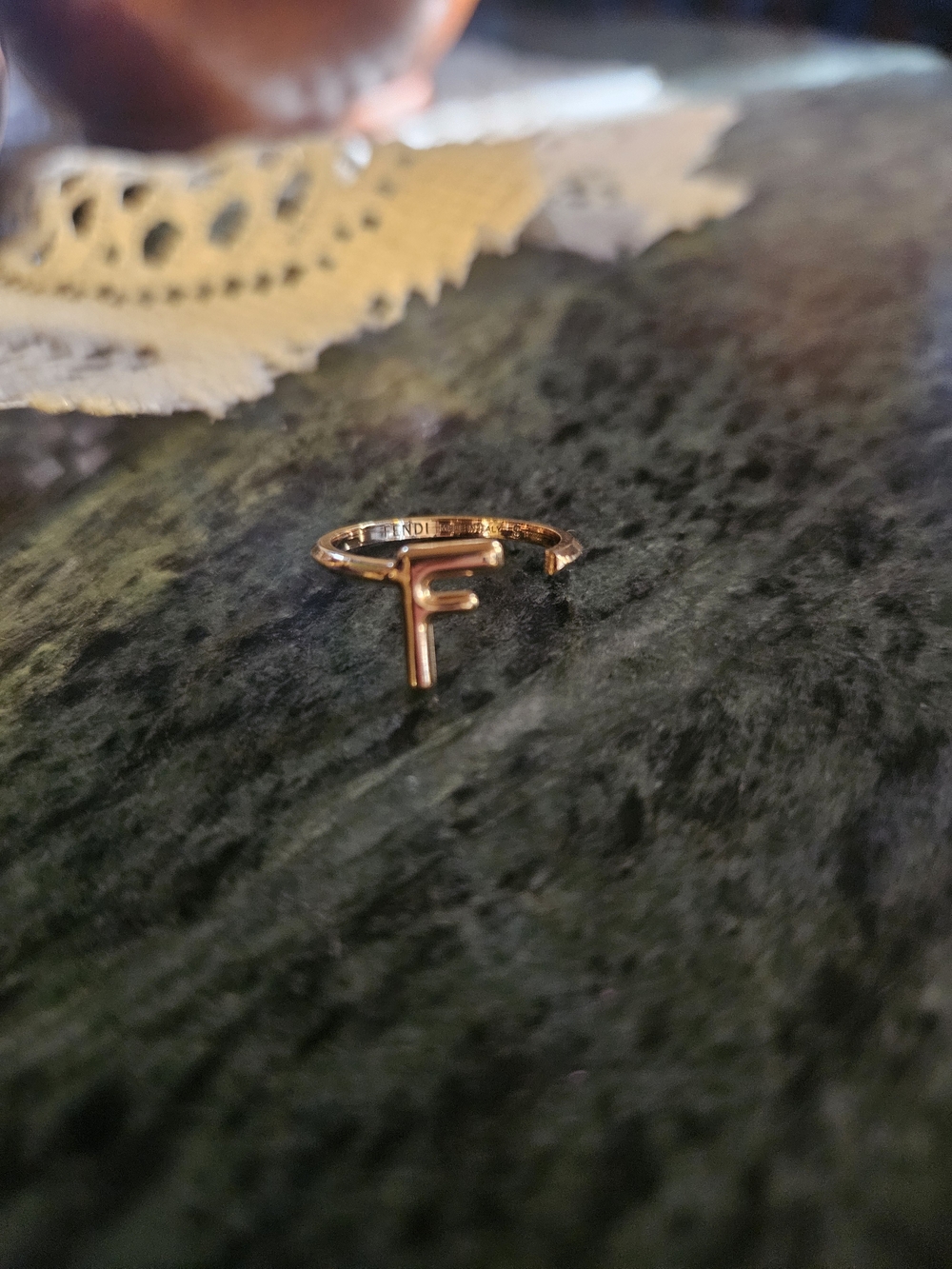 Fendi Gold 'F' Open Band Ring - Picture 4 of 4